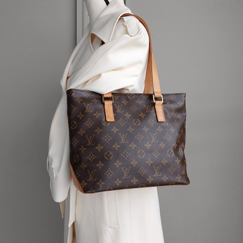 Louis Vuitton Cabas Piano Brown Monogram Canvas Tote Shoulder Bag
